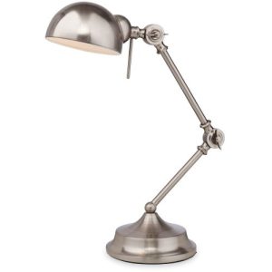 FIRSTLIGHT BEAU TABLE LAMP BRUSHED STEEL