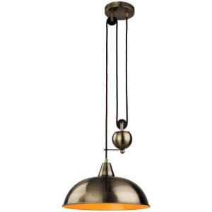 FIRSTLIGHT CENTURY RISE & FALL PENDANT ANTIQUE BRASS