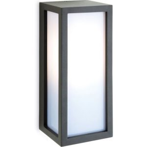 FIRSTLIGHT WARWICK WALL LIGHT GRAPHITE WITH OPAL DIFFUSER