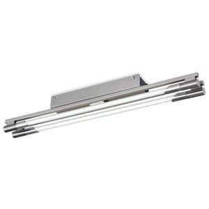 FIRSTLIGHT CASA FLUSH CEILING FITTING - 2 X 24W BRUSHED STEEL
