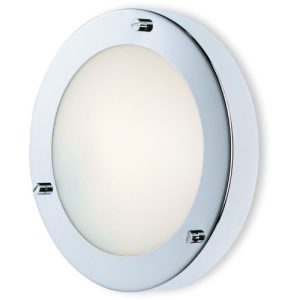 FIRSTLIGHT RONDO WALL/FLUSH CEILING FITTING CHROME WITH OPAL GLASS