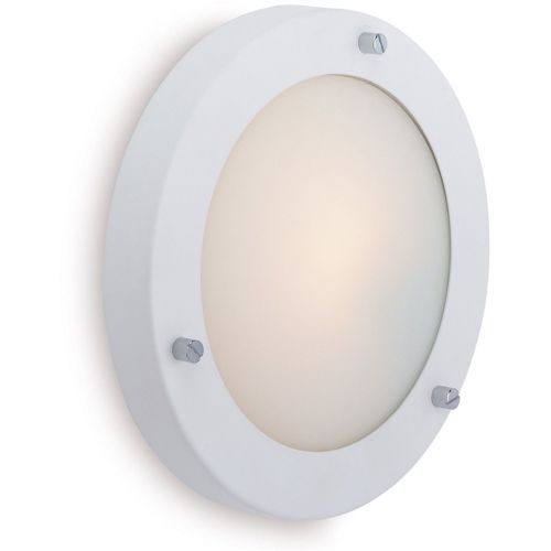 FIRSTLIGHT RONDO WALL/FLUSH CEILING FITTING MATT WHITE WITH OPAL GLASS