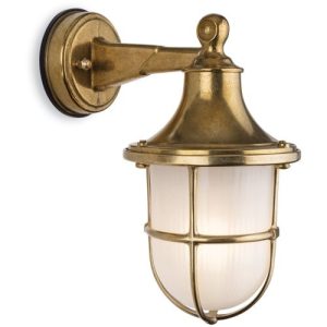 FIRSTLIGHT NAUTIC WALL LIGHT BRASS WITH FROSTED GLASS