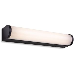 FIRSTLIGHT BRAVO LED WALL LIGHT - 300MM BLACK WITH OPAL WHITE POLYCARBONATE DIFFUSER