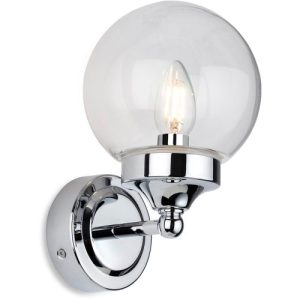 FIRSTLIGHT OSCAR WALL LIGHT CHROME WITH CLEAR GLASS