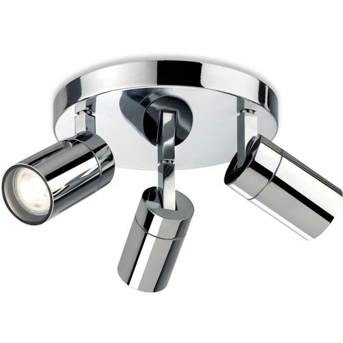 FIRSTLIGHT PINNACLE 3 LIGHT FLUSH CEILING FITTING CHROME