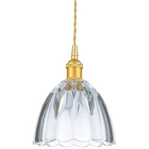 FIRSTLIGHT WILSHIRE PENDANT SATIN GOLD WITH CLEAR DECORATIVE GLASS