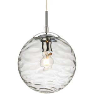 FIRSTLIGHT MERCURY PENDANT CHROME WITH CLEAR GLASS