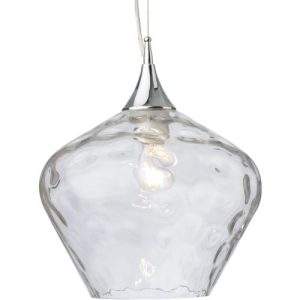 FIRSTLIGHT TITAN PENDANT CHROME WITH CLEAR GLASS