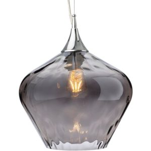 FIRSTLIGHT TITAN PENDANT CHROME WITH SMOKED GLASS
