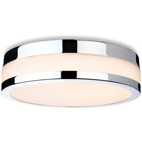 FIRSTLIGHT MARNIE LED FLUSH CEILING FITTING CHROME WITH OPAL WHITE GLASS