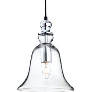 FIRSTLIGHT OMAR PENDANT CHROME WITH CLEAR GLASS