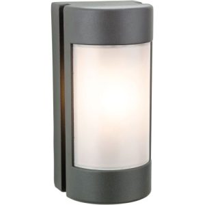 FIRSTLIGHT ARENA WALL LIGHT GRAPHITE WITH OPAL POLYCARBONATE DIFFUSER