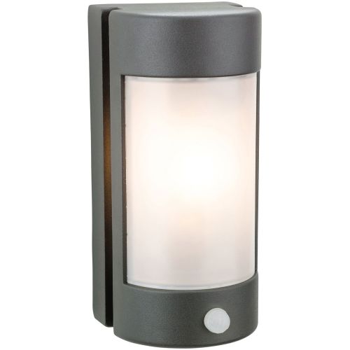 FIRSTLIGHT ARENA WALL LIGHT WITH PIR GRAPHITE WITH OPAL POLYCARBONATE DIFFUSER