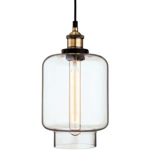FIRSTLIGHT EMPIRE PENDANT ANTIQUE BRASS WITH CLEAR GLASS