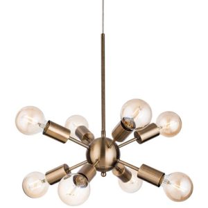 FIRSTLIGHT ALFA 8 LIGHT FITTING ANTIQUE BRASS