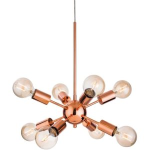 FIRSTLIGHT ALFA 8 LIGHT FITTING COPPER
