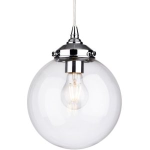 FIRSTLIGHT SEVILLE PENDANT CHROME WITH CLEAR GLASS