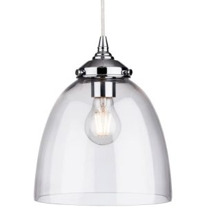 FIRSTLIGHT SEVILLE PENDANT CHROME WITH CLEAR GLASS