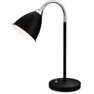 FIRSTLIGHT BARI TABLE LAMP BLACK WITH CHROME