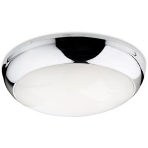 FIRSTLIGHT REGIS LED FLUSH CEILING FITTING CHROME POLYCARBONATE WITH OPAL DIFFUSER