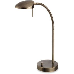 FIRSTLIGHT MILAN LED TABLE LAMP ANTIQUE BRASS