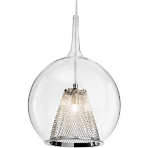 FIRSTLIGHT ARLO PENDANT CHROME WITH CLEAR GLASS
