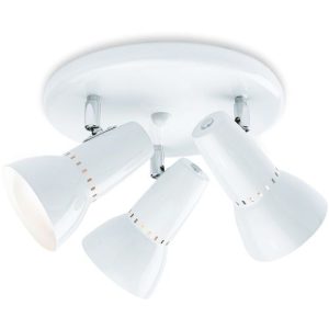 FIRSTLIGHT LYNX 100 3 LIGHT FLUSH CEILING FITTING WHITE