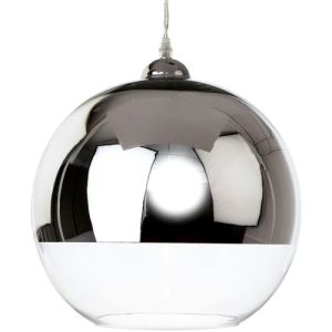 FIRSTLIGHT CLUB PENDANT CHROME AND CLEAR GLASS