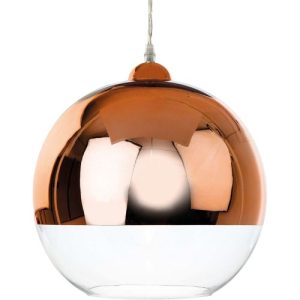 FIRSTLIGHT CLUB PENDANT COPPER AND CLEAR GLASS