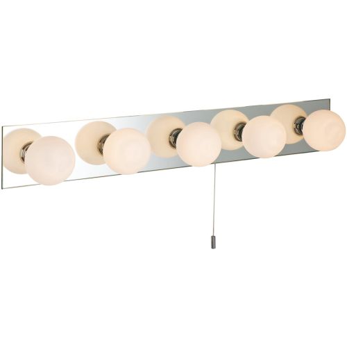 FIRSTLIGHT SHOWTIME MIRROR WALL LIGHT (SWITCHED) MIRROR WITH OPAL GLASS