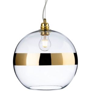 FIRSTLIGHT SATURN PENDANT GOLD WITH CLEAR GLASS