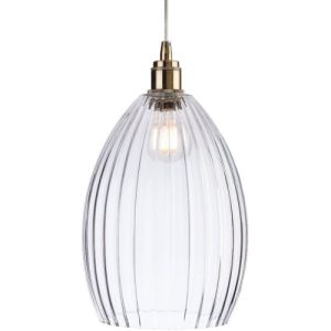 FIRSTLIGHT VICTORY PENDANT ANTIQUE BRASS WITH CLEAR GLASS