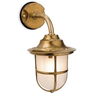 FIRSTLIGHT NAUTIC WALL LIGHT BRASS WITH FROSTED GLASS