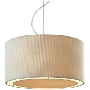FIRSTLIGHT CLIO PENDANT CHROME WITH CREAM SHADE