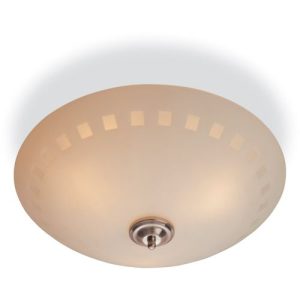 FIRSTLIGHT DAISY SEMI FLUSH CEILING FITTING OPAL GLASS WITH DECORATIVE PATTERN