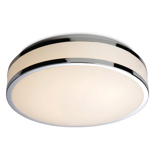FIRSTLIGHT ATLANTIS LED FLUSH CEILING FITTING WHITE DIFFUSER WITH CHROME TRIM