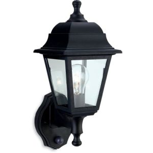 FIRSTLIGHT OSLO RESIN LANTERN - UPLIGHT WITH PIR BLACK
