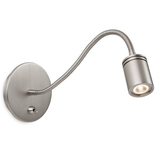 FIRSTLIGHT RITZ LED FLEXI WALL LIGHT (SWITCHED) BRUSHED NICKEL