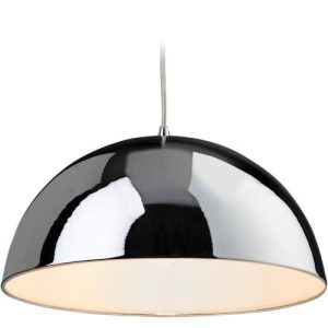 FIRSTLIGHT BISTRO PENDANT CHROME WITH WHITE INSIDE