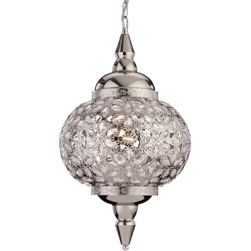 FIRSTLIGHT TAJ PENDANT CHROME WITH CLEAR ACRYLIC