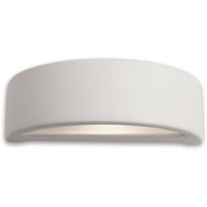 FIRSTLIGHT CERAMIC WALL LIGHT - 100W UNGLAZED WITH ACID WHITE GLASS