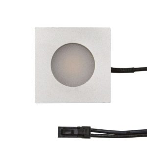 FORUM 35MM SQUARE RECESSED PLINTH LIGHT ALUMINIUM 4000K ALUMINIUM