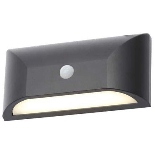 FORUM POOLE BLACK 5W LED WALL DOWNLIGHT BULKHEAD WITH PIR