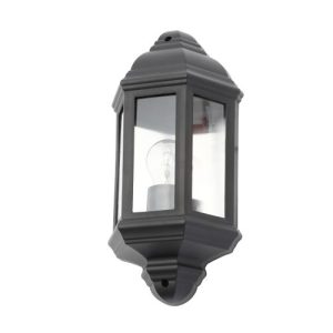 FORUM ATHENA WALL LANTERN BLK 1 X E27 GLS