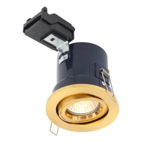 FORUM ADJ FIRE RATED DOWNLIGHT SATIN BRASS