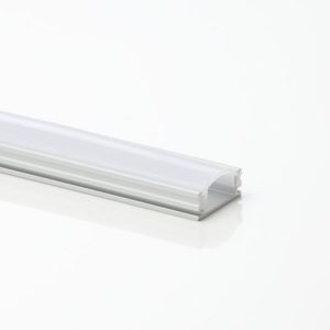 FORUM 2M ALUMINUM SURFACE PROFILE SILVER/OPAL COVER WHITE