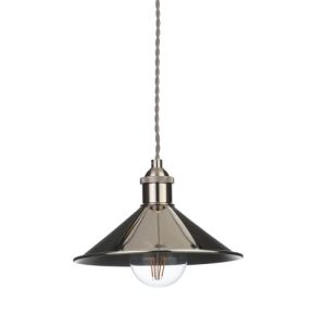 FORUM RIGEL SMALL CONICAL DINER SHADE POLISHED NICKEL