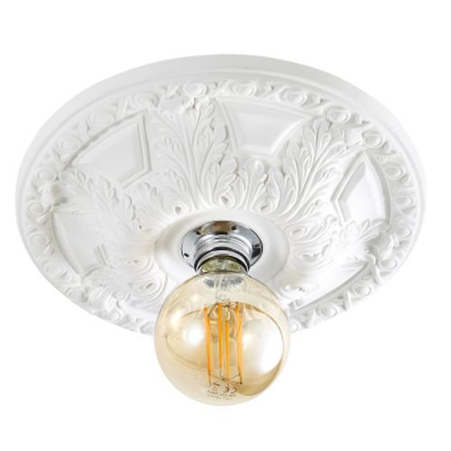 FORUM MOTRIL PLASTER E27 CEILING MED SURFACE MOUNT WHTCHR WHITE