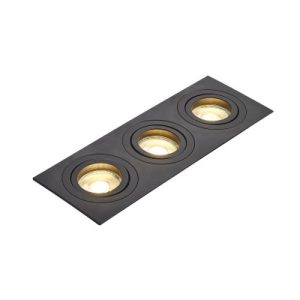 FORUM PASTO TRIPLE ALUM SQ ADJ DL GU10 MATT BLACK